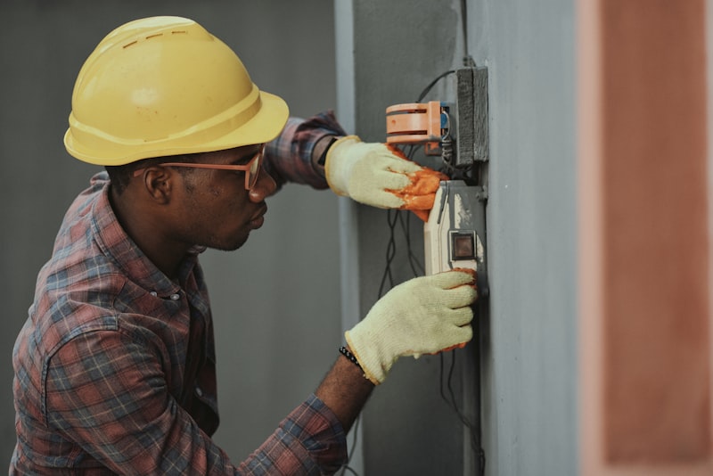 Plumber on the job